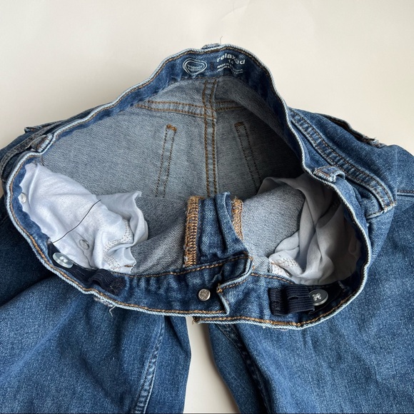 🍭 Wonder Nation Boys Blue Relaxed Jeans - Size 14 (Used) - Picture 3 of 4